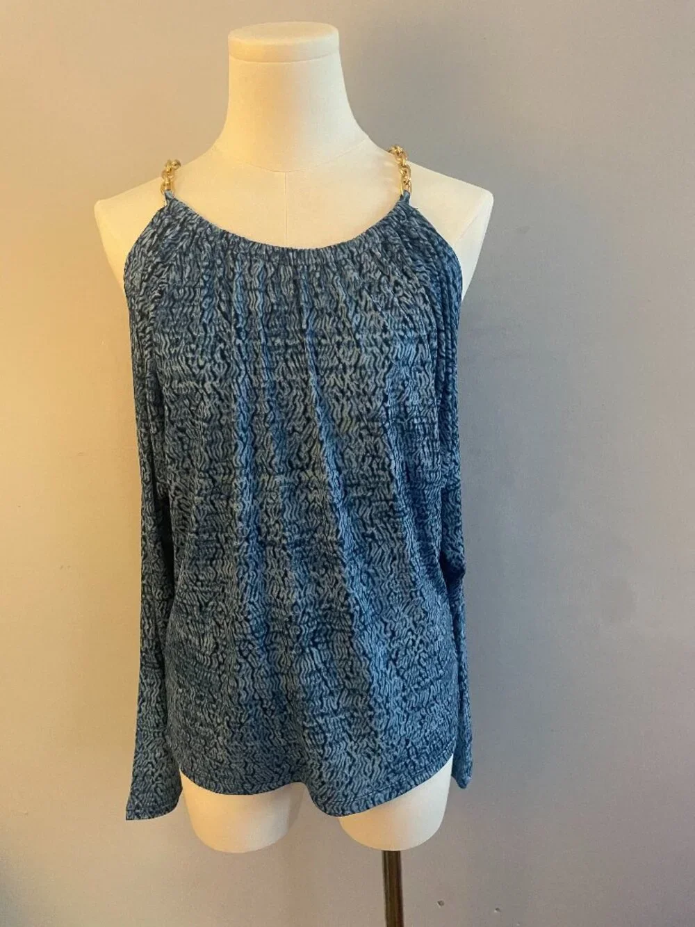 Michael Kors Cold Shoulder Printed Top